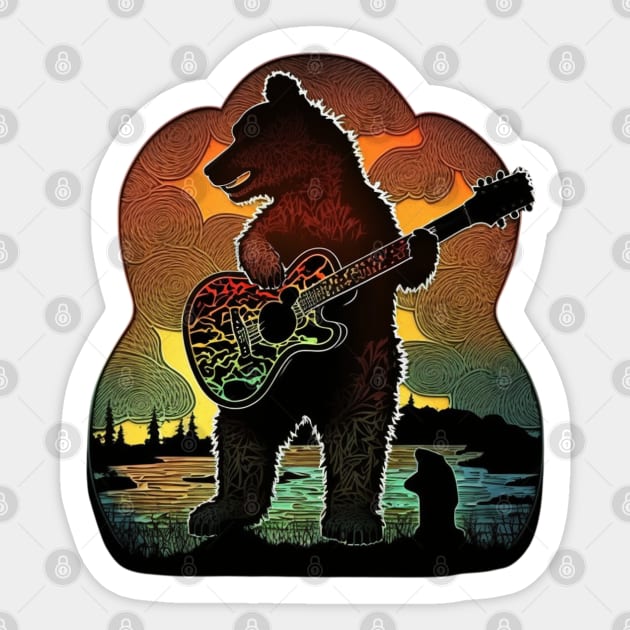 Deadhead Bear Design Sticker by Labidabop